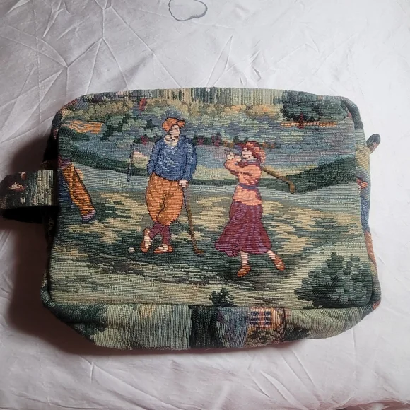Vintage Golf Tapestry Dopp Kit Bag